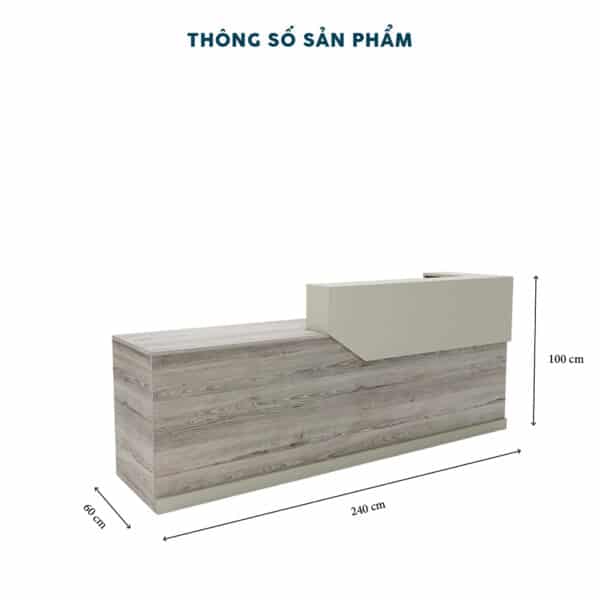 Quầy Lễ Tân 2m4-QLTF2m4