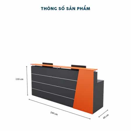 Quầy Lễ Tân Hiện Đại 2m4-QLTF2m4