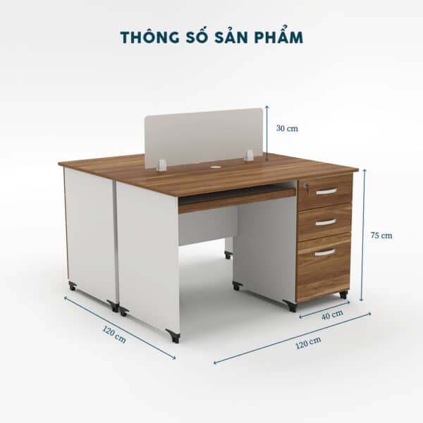 Cụm bàn làm việc 2 người-FCBNV1