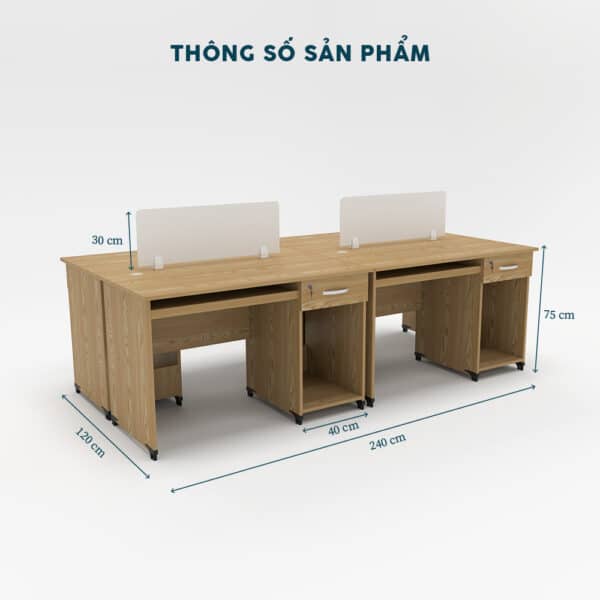 Cụm Bàn Làm Việc 4 Người-FCBNV21