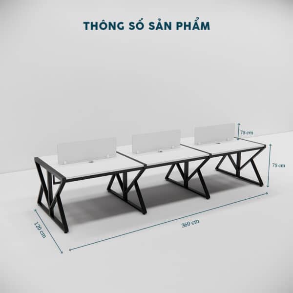 Cụm Bàn Nhân Viên 6 Người-FCBNV84