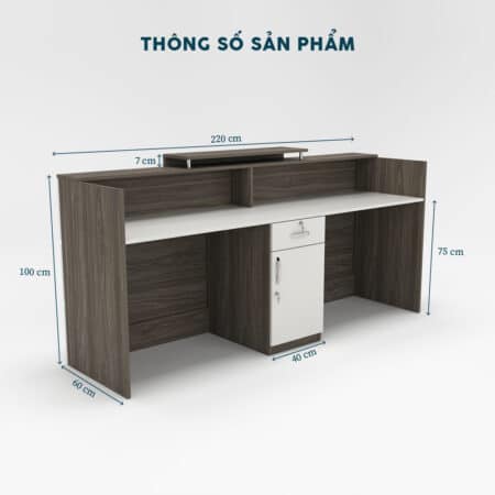 Quầy Lễ Tân 2m2-QLTF2m2