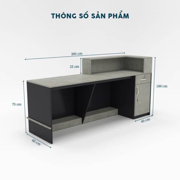 Quầy Lễ Tân 2m-QLTF2m