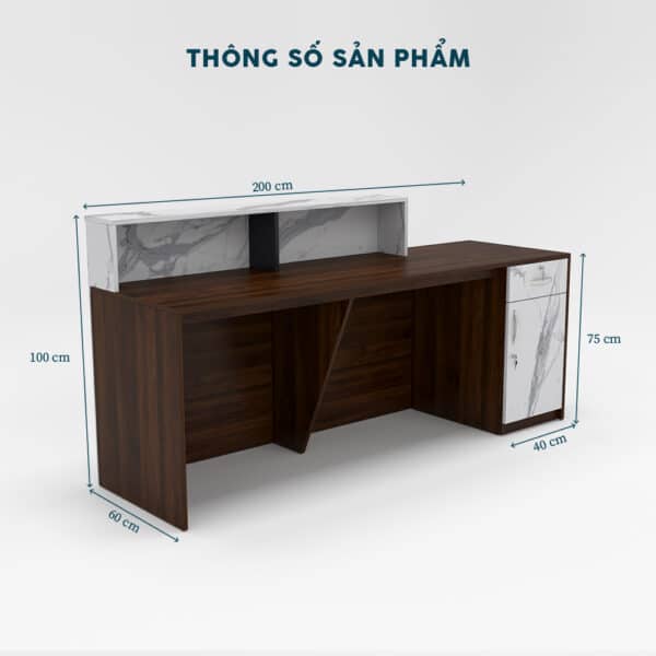 Quầy Lễ Tân 2m-QLTF2m