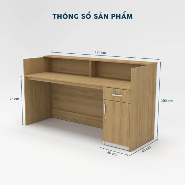 Quầy Lễ Tân 1m8-QLTF1m8