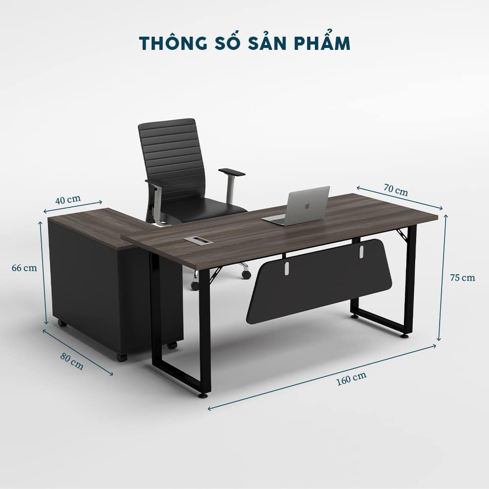 Bàn Giám Đốc 1m6 BGDF005 - Ảnh 2