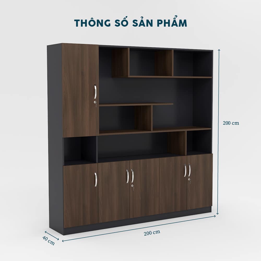 Tủ Giám Đốc 2m4 TGDF031 - Ảnh 2