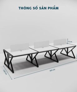 Cụm Bàn Nhân Viên 6 Người-FCBNV84
