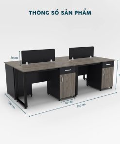 Cụm Bàn Làm Việc 4 Người-FCBNV24