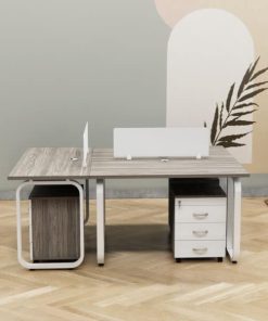 Cụm Bàn Nhân Viên 3 Người Chân Sắt-FCBNV64