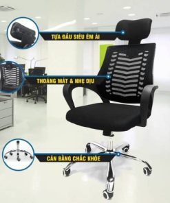 Ghế xoay lưng lưới tựa đầu GXF410