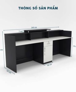 Quầy Lễ Tân 2m4-QLTF2m4
