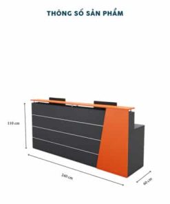 Quầy Lễ Tân Hiện Đại 2m4-QLTF2m4