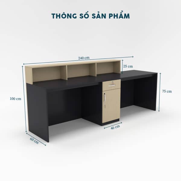 Quầy Lễ Tân 2m4-QLTF2m4 - Ảnh 6
