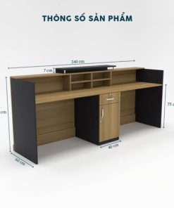 Quầy Lễ Tân 2m4-QLTF2m4