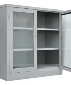 Tủ sắt thấp 2 cánh kính-TUT2