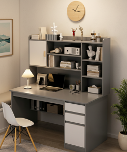 Bàn Học Đơn Liền Kệ Sách