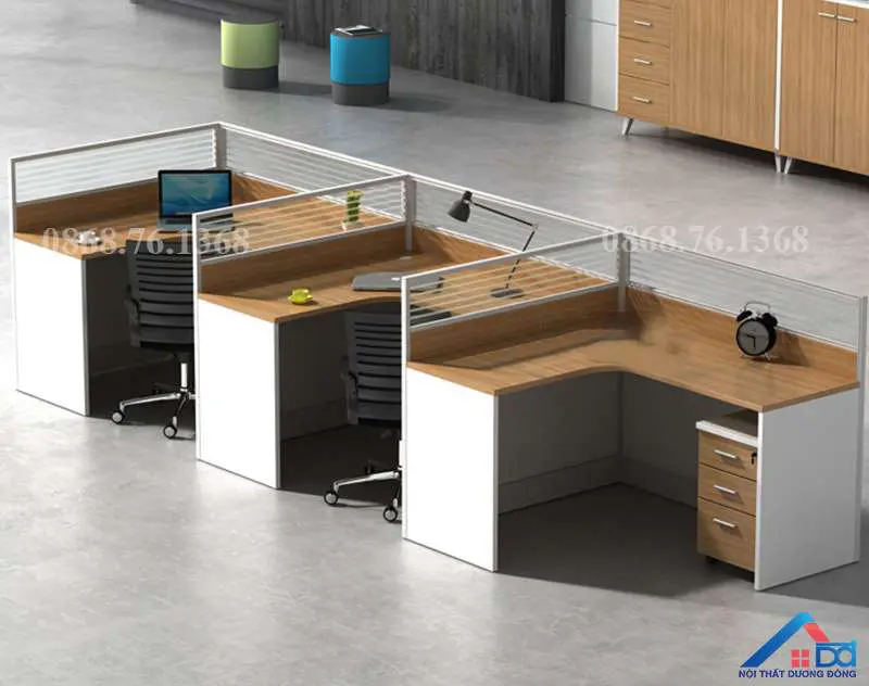 Cụm Bàn Làm Việc Chữ L Văn Phòng – Cb49