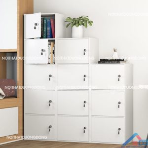 Tủ locker gỗ 1 cột 4 ngăn – LK13