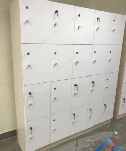 Tủ locker 20 ngăn gỗ màu nâu