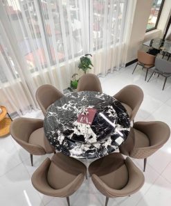 Bộ Bàn ăn Tròn 6 Ghế Cao Cấp Hiện đại Ba 68