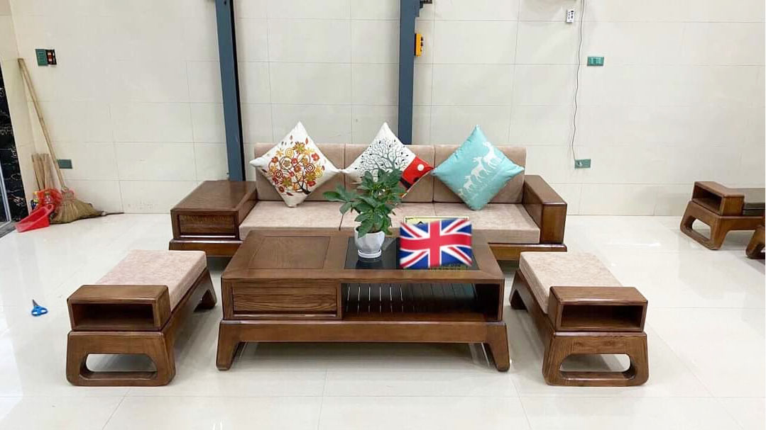 Bộ Ghế Gỗ Phòng Khách Gỗ Sồi Sg 40