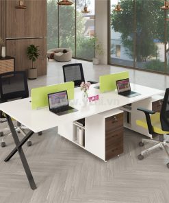 Cụm Bàn Làm Việc 4 Người Hiện đại – Cblv03