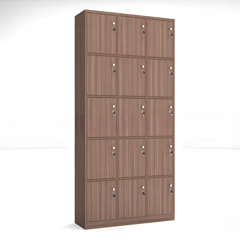 Tủ Locker Gỗ 15 Ngăn Màu Nâu Tl73