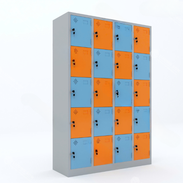 Tủ locker sắt 20 ngăn phối màu hiện đại - TL48